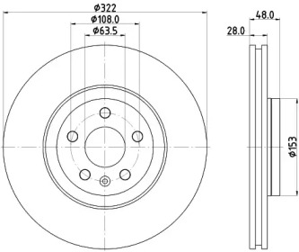 HELLA PAGID 8dd355125471 -  Тормозной диск